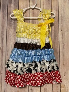 Mädchen Toy Story Jessie Cowgirl Satin Rüschen Kleid Kostüm Large 2/3 2T 3T - Bild 1 von 2