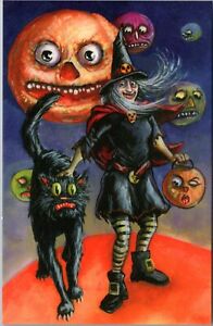 Carte postale Halloween Matthew Kirscht - Salutations mal à l'aise juin 2023 - Signée 47 sur 75