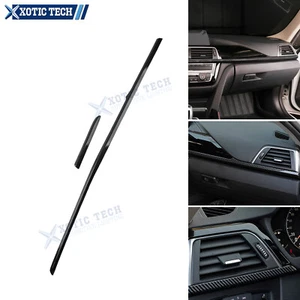For BMW 3 4 Series F30 F31 F32 F34 F36 Carbon Pattern Dashboard Srtip Panel Trim - Picture 1 of 12