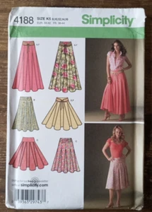 Simplicity 4188 Sewing Pattern Misses Skirts and Belt 8 10 12 14 16 - Picture 1 of 2