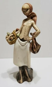 Fontanini 11" Lady w Fruit Basket Figurine Depose Italy 2014 - Picture 1 of 8