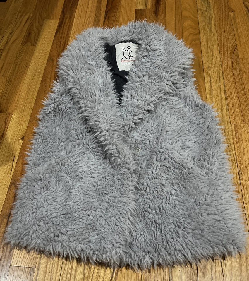 Chaleco Peludo Vegano Johnny Was Pete & Greta Azul Gris, Talla Pequeña Foto 1 de 4