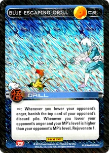 DBZ Dragon Ball Z TCG Panini Movie Collection C18 Blue Escaping Drill Foil - Picture 1 of 1