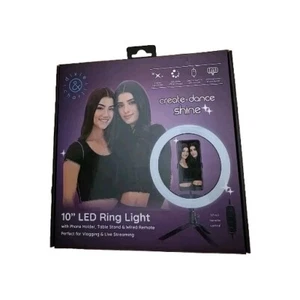 Dixie & Charli - Selfie / Vlog LED Circle Ring Light with Table Stand New SEALED - Picture 1 of 17