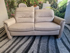 Hukla 2,5 Sitzer N2745 Echtleder Vivre pearl, Longlife Nappaleder, Massivholz - Bild 1 von 10