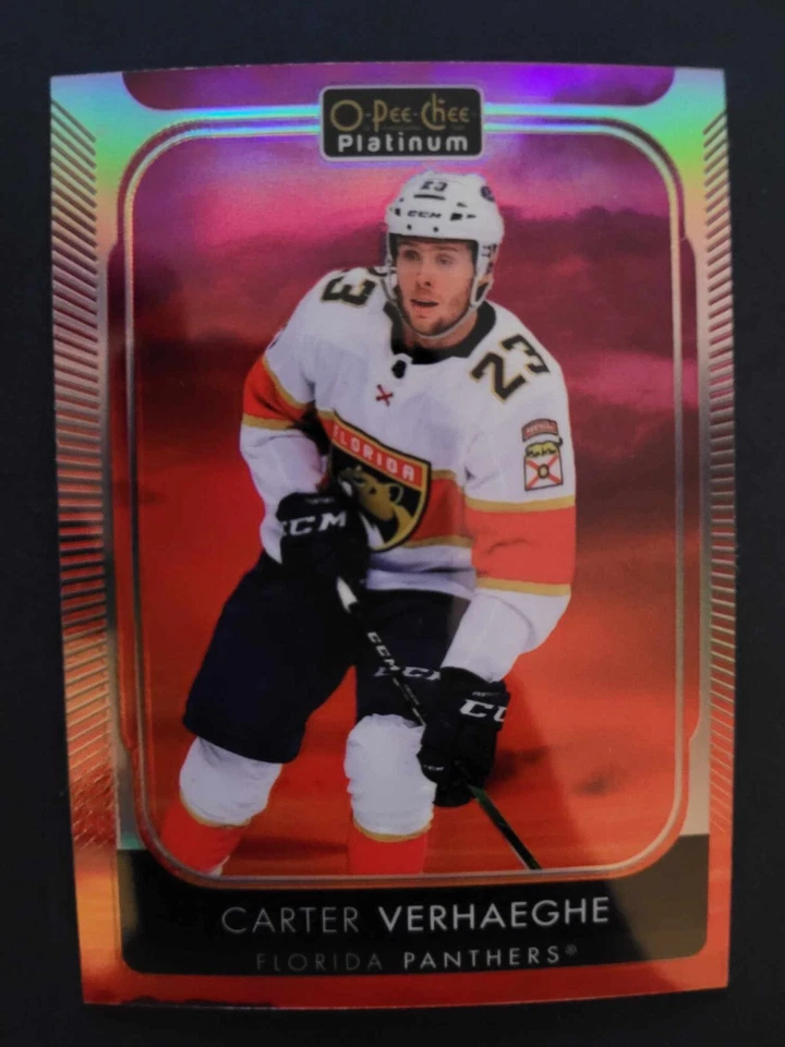 Carter Verhaeghe 2021-22 O-Pee-Chee Platinum Base - Sunset Parallel #94 Panthers - Image 1 of 2
