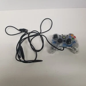 Xbox 360 Afterglow Clear Controller PL-3702, Glows Blue, Tested - Picture 1 of 17
