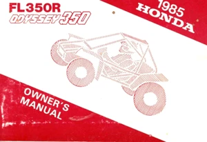 OEM Genuine Honda Owner's Manual 1985 FL350R/FL350 Odyssey - Foto 1 di 2