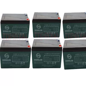 PACK DE 6 baterías 12V 12Ah 6-DZM-12 SLA para scooter de movilidad bicicleta eléctrica ATV quad - Imagen 1 de 5