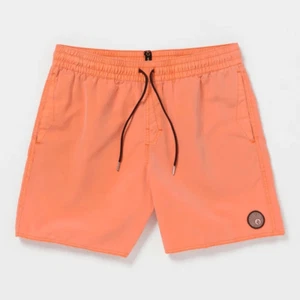 VOLCOM mens center trunks turbo orange Board shorts Surf Swimsuit trunks 6” S - Picture 1 of 11