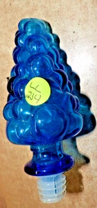 Decantador de licor azul cobalto vidrio uva Vetreria Etrusca de colección de los años 50 SOLO TAPÓN - Imagen 1 de 4