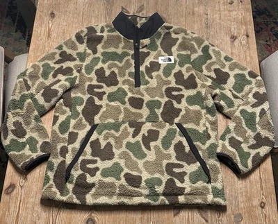 The North Face Pile Fleece 1/4 Zip Duck Camo Pullover Men’s XXL - Image 1 of 4