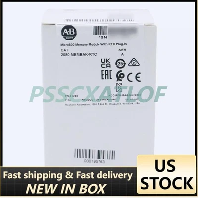 New Allen Bradley 2080-MEMBAK-RTC In Stock Memory Plug In Module 2080MEMBAKRTC - Image 1 of 2