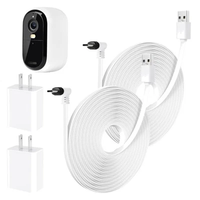 Durable Weatherproof Charging Cables for Arlo Essential 2K - 2 Pack, 25FT Length - Image 1 of 4