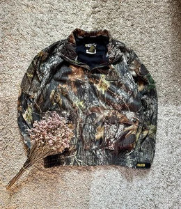 Scent Blocker Camo Safari Mossy Oak Zip Up Jacket Hunting Nylon Men’s Size XL - Picture 1 of 16