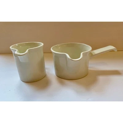 MidCentury Johnson Brothers Tivoli blanco crema y tazón de salsa con mango Inglaterra  Foto 1 de 4