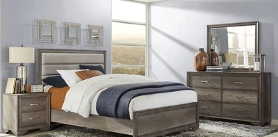 Rooms 2 Go - Marlow Gray 5 Pc King Panel Bedroom plus Boxsprings - Image 1 of 4