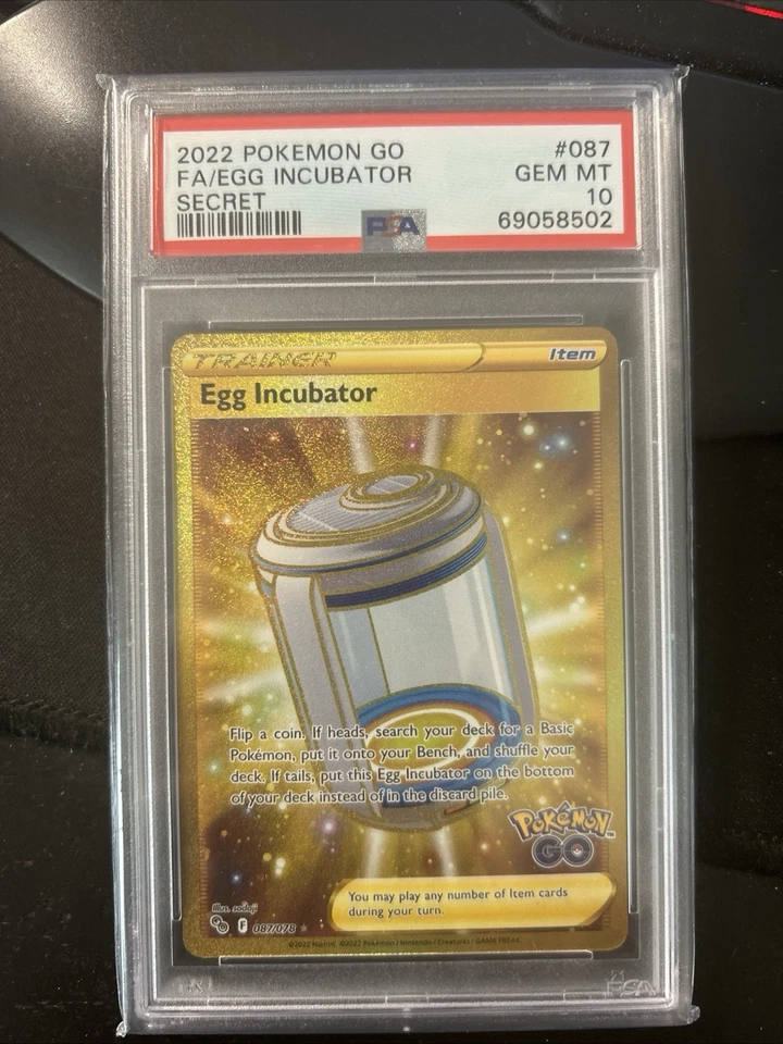 2022 PSA 10 Full Art Egg Incubator 087 Secret Rare Gold Pokemon Go TCG SWSH O - Image 1 of 1