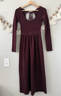 Vestido Proenza Schoulder Manga Larga Tejido Cerradura Midi Rojo Modesto Diseñador XS Foto 1 de 4