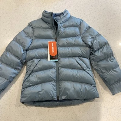 Merrell Blue Puffer Coat Jacket Women's  Small Outdoors Winter Warm Comfort - Image 1 of 4
