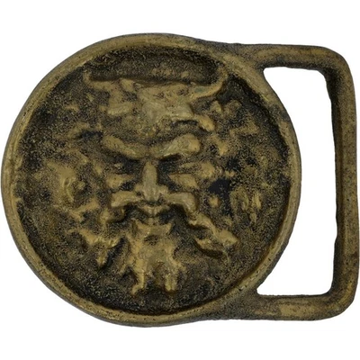 Latón Gárgola Sátiro Gótico Verde Hombre Bosque Dios Viento Diablo Vintage Hebilla de Cinturón Foto 1 de 4