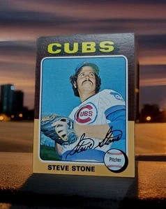 1975 Topps Baseball Card Chicago Cubs Steve Stone No Creases #388 Vtg Ex++ - Picture 1 of 2