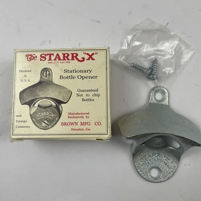 Vintage Starr X Stationary Bottle Opener Wall Mount USA - Image 1 of 4