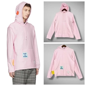 Helmut Lang Sudadera con Capucha Reversible Rosa Jeremy Deller RARA Adulto Pequeña Terry Francesa - Imagen 1 de 14