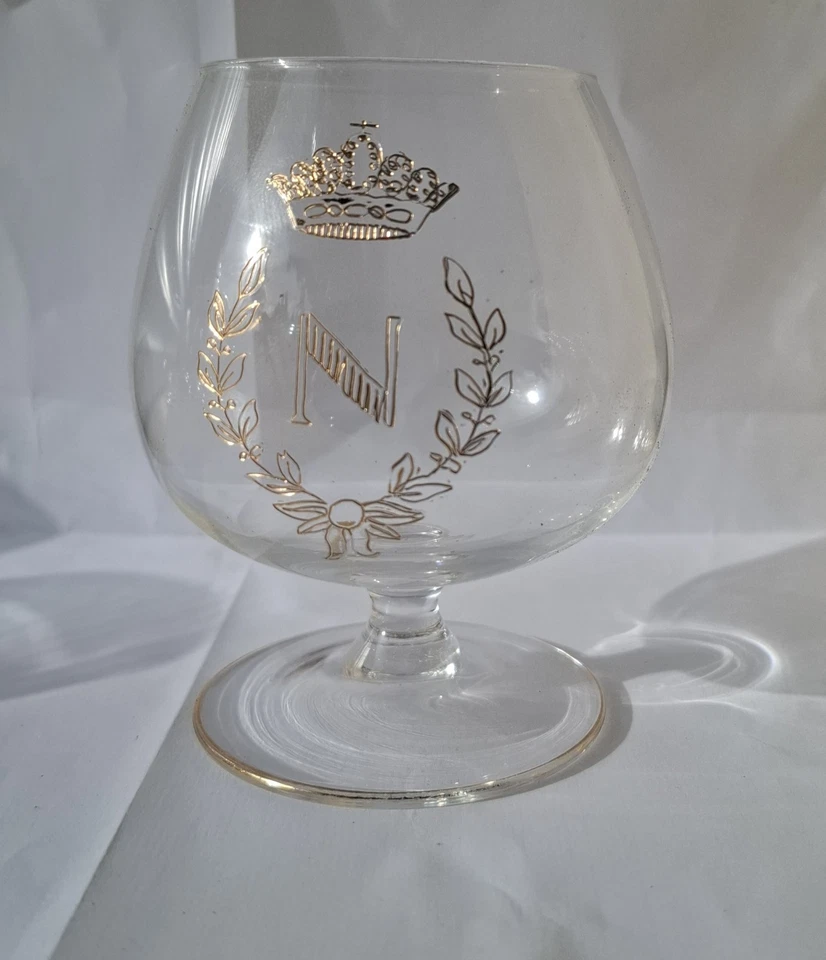 Verre à cognac En Cristal – Napoléon N couronné or – collection impériale - Photo 1/1