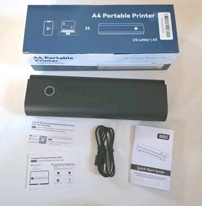 Portable Printer Wireless for Travel, Inkless Thermal Printer Supports 8.5 x 11  - Picture 1 of 8