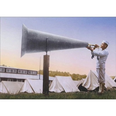 Tarjeta de felicitación - Corneta militar - Colección América Foto 1 de 3