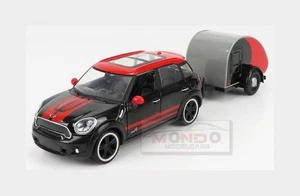 1:24 MOTORMAX Mini Cooper S Countryman With Trailer 2011 Black Red MTM79762 Mode - Picture 1 of 2