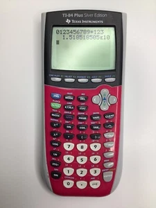 Texas Instruments Pink TI-84 Plus Silver Edition Graphing Calculator Only *READ* - Picture 1 of 7