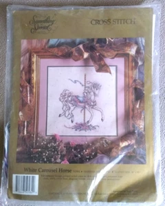Something Special WHITE CAROUSEL HORSE Cross Stitch 1991 Toni Baley Candamar - Bild 1 von 9