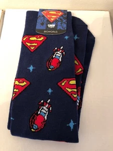 BioWorld Unisex Superman Kryptonite Crew Socks Blue - Size 10-13 - NEW! - Picture 1 of 5