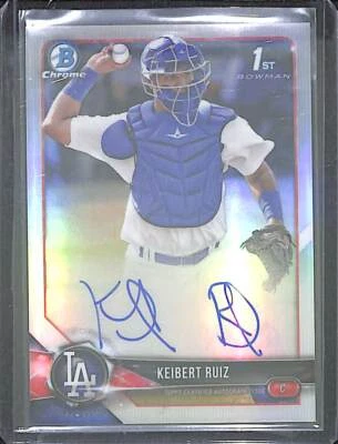 2018 Bowman Chrome Refractor Autograph #CPA-KR Keibert Ruiz No 11 of 499 Read - Image 1 of 2