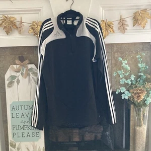 Adidas Clima365 Trainingsjacke Damen schwarz/weiß 3 Streifen 1/4 Reißverschluss Größe XL - Bild 1 von 5