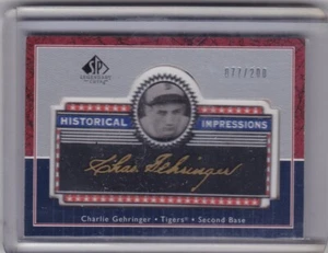 2003 SP Legendary Cuts #L-CG Charles Gehringer Detroit Tigers 77/200 - Bild 1 von 2