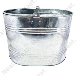 14L Galvanized Metal Mop Bucket Cleaning Essential Home Bathroom Kitchen Office - Picture 1 of 5
