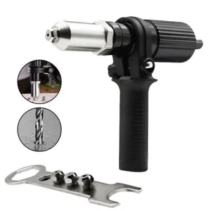 Electric Rivet Pop Nut Gun Cordless Drill Adapter Riveting Riveter Insert Kit AU - Picture 1 of 14