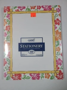Hawaiian Party Stationary NEW SEALED 100 Ct Luau Border Gartner Studios Flowers - Picture 1 of 5