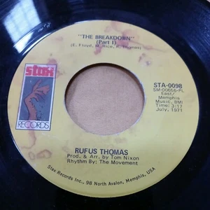 The Breakdown Part 1/Part2 - Rufus Thomas - 7" - Vinyl 45RPM Stax Records - Picture 1 of 4