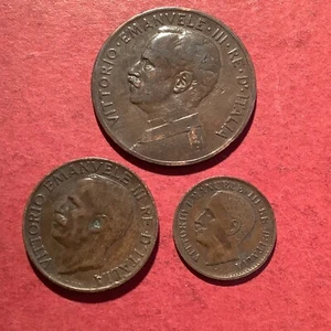 Italien 1 & 2 x 5 Centissimi 1904 & 1913 1930 AW837 - Bild 1 von 4