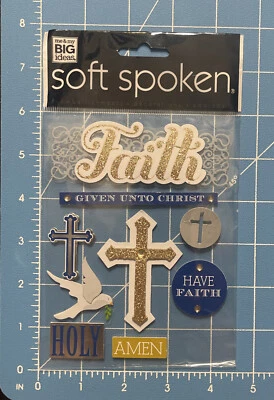 MAMBI Soft Spoken FAITH embellishment set~NIP - Image 1 of 2