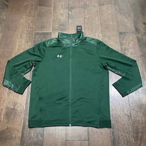 Under Armour Herren Größe XL UA Command Aufwärmjacke mit durchgehendem Reißverschluss grün neu mit Etikett $ 70 - Bild 1 von 13