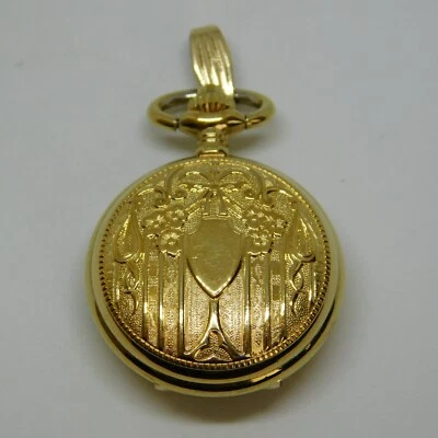 Reloj Colgante Colibri 17 Joyas Hecho en Suiza Tono Dorado Cuerda Analógico Para Mujer Foto 1 de 4