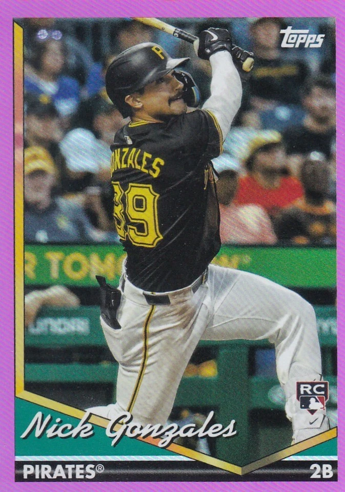 NICK GONZALES TOPPS ARCHIVES ROOKIE PINK FOILBOARD FOIL RC PIRATES #227 2024 24 - Image 1 of 1