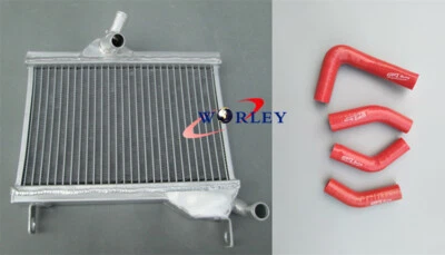 Radiador y manguera de aluminio rojo para Yamaha RZ350 1984-1985 / RD350 RD250 1973-1975 Foto 1 de 4