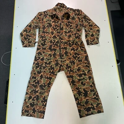 Vintage Camouflage Coveralls Size Large 42-44 K-MART Frogskin Duck Canvas Camo - Image 1 of 4