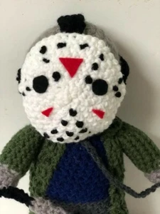 Handmade Crocheted Horror Movie Style Jason Doll Stuffed Friday the 13th - Picture 1 of 4